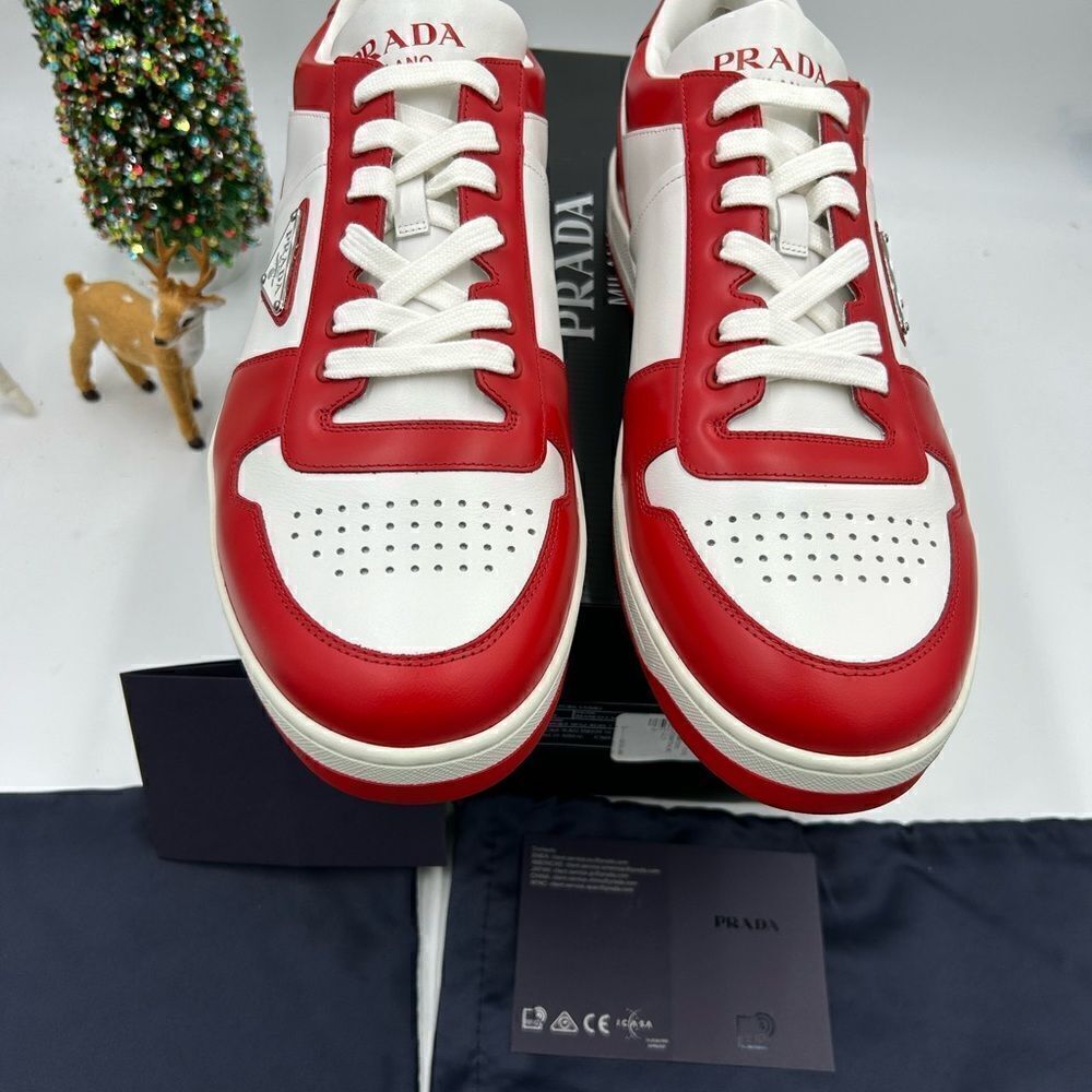 Men’s Prada downtown logo low top sneakers size 12.5 made in Italy - Picture 4 of 12